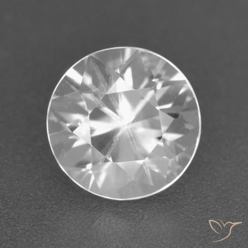 2.12ct 天然 ホワイト ジルコン, ラウンド, VS