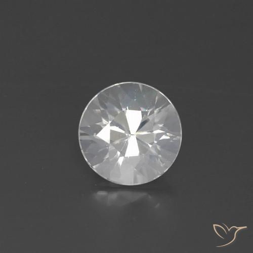 2.10ct 天然 ホワイト ジルコン, ラウンド, VVS-VS