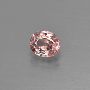 1.03カラットの天然オレンジローズジルコン（6.1×5.1 mm・オーバルカット）