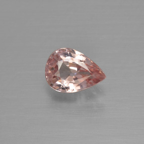 1.20カラットの天然ピーチジルコン（7.5×5.4 mm・洋梨の形）