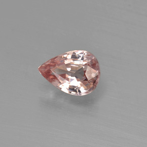 1.20カラットの天然ピーチジルコン（7.5×5.4 mm・洋梨の形）