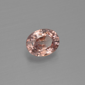 1.47カラットの天然ピーチジルコン（7.2×5.7 mm・オーバルカット）