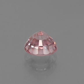 1.28カラットの天然ローズジルコン（5.71 mm・ラウンドカット）
