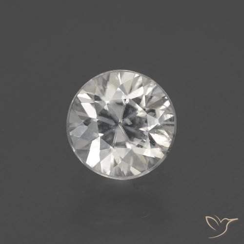 1.91ct 天然 ウォームホワイト ジルコン, ラウンド, VS