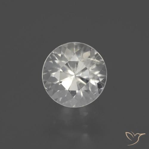 2.14ct 天然 ウォームホワイト ジルコン, ラウンド, VS