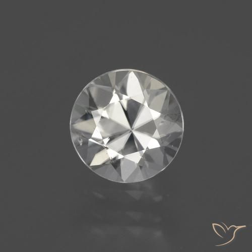 2.22ct 天然 ウォームホワイト ジルコン, ラウンド, VS