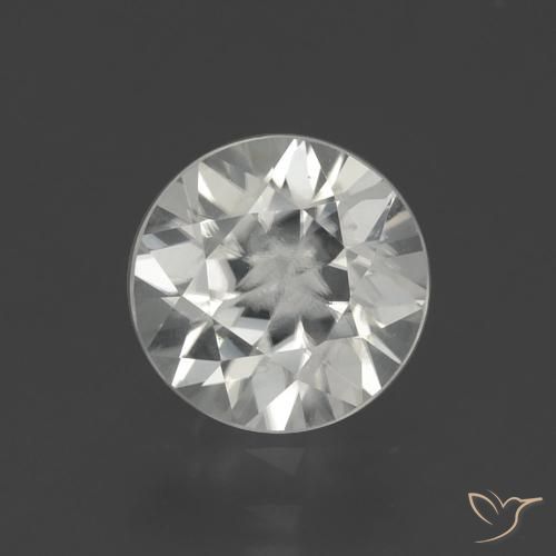 1.95ct 天然 ウォームホワイト ジルコン, ラウンド, VS