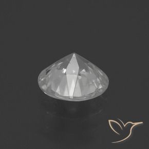 1.33カラットの天然クリアホワイトジルコン、ラウンド、VS