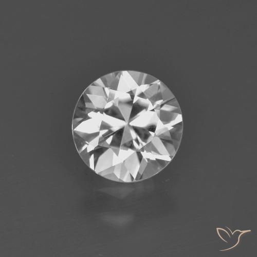 1.35ct 天然 ホワイト ジルコン, ラウンド, VVS-VS