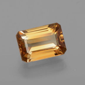 1.62カラットの天然オレンジジルコン（7.2×5.1 mm・エメラルドカット）