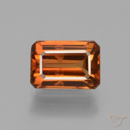 1.83ct 天然 ディープオレンジ ジルコン, エメラルドカット, VS