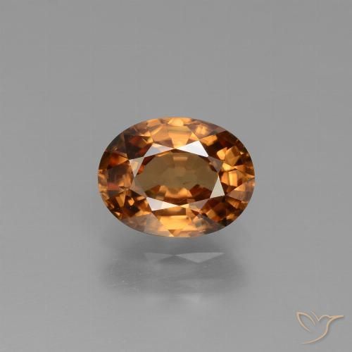 1.98ct 天然 ディープオレンジ ジルコン, 楕円形, VS