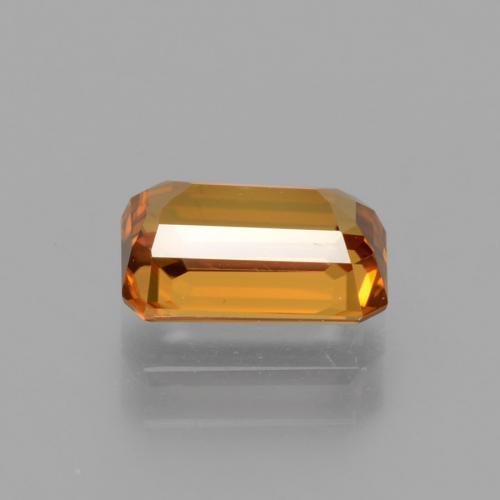 1.51カラットの天然ミディアムオレンジジルコン（7.2×4.8 mm・エメラルドカット）
