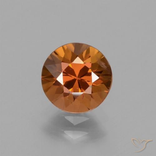1.89ct 天然 ディープオレンジ ジルコン, ラウンド, VS