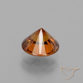 1.89カラットの天然ディープオレンジジルコン、ラウンド、VS