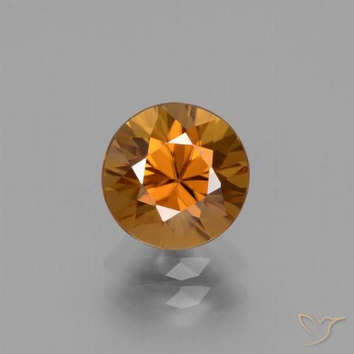 2.35ct 天然 ディープオレンジ ジルコン, ラウンド, VVS