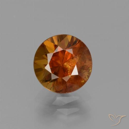 2.12ct 天然 ディープオレンジ ジルコン, ラウンド, VS-SI
