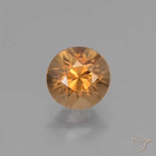 1.31ct 天然 ラストオレンジ ジルコン, ラウンド, VVS-VS