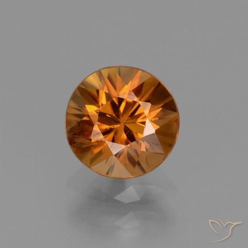 1.37ct 天然 アースオレンジ ジルコン, ラウンド, VS