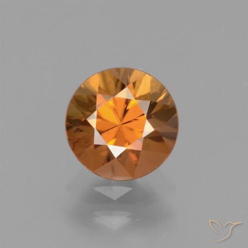 1.63ct 天然 ディープオレンジ ジルコン, ラウンド, VS