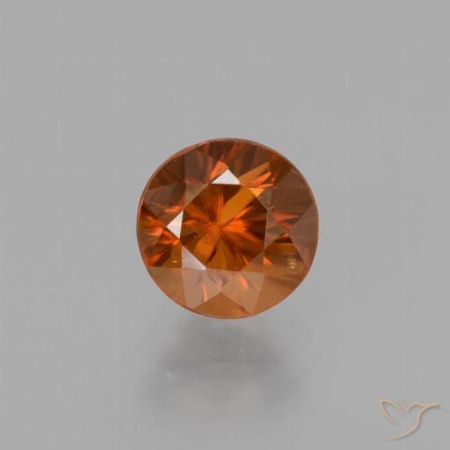 1.69ct 天然 アンバーオレンジ ジルコン, ラウンド, VS
