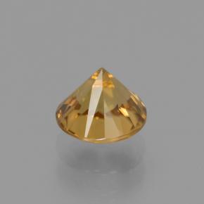 1.88カラットの天然ゴールデンオレンジジルコン（6.51 mm・ラウンドカット）