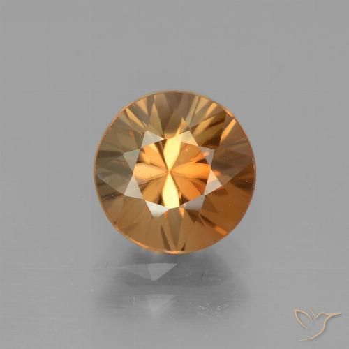 2.39ct 天然 ディープオレンジ ジルコン, ラウンド, VVS