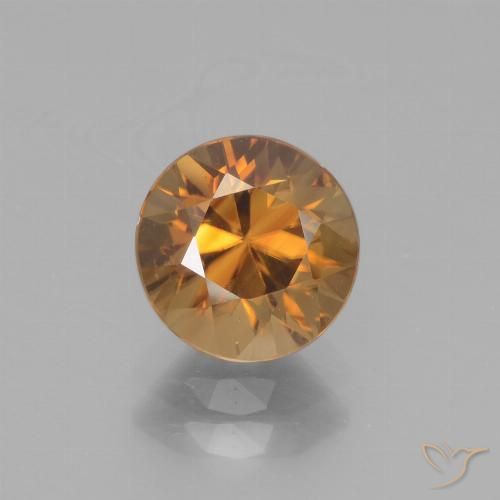 2.40ct 天然 ミディアムオレンジ ジルコン, ラウンド, VVS