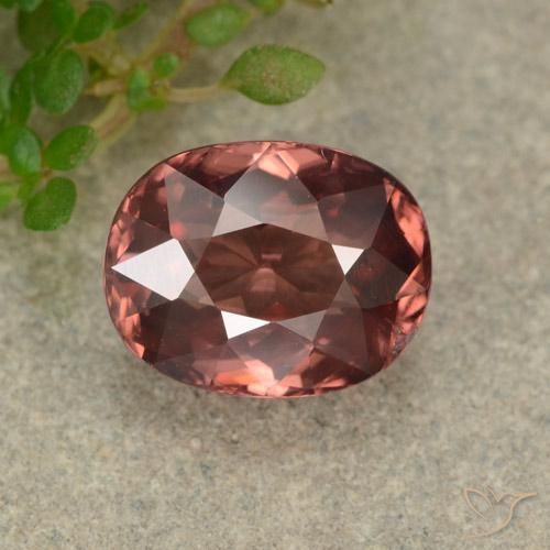3.51ct 天然 ディープレッド ジルコン, 楕円形, VVS-VS