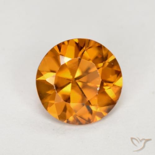 1.23ct 天然 アーシーオレンジ ジルコン, ラウンド, VVS-VS