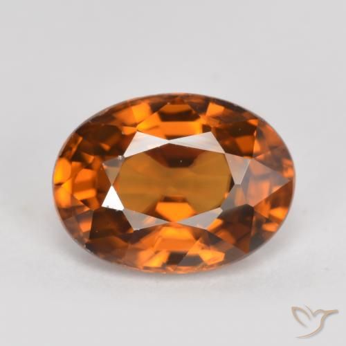 1.99ct 天然 ディープオレンジ ジルコン, 楕円形, VVS