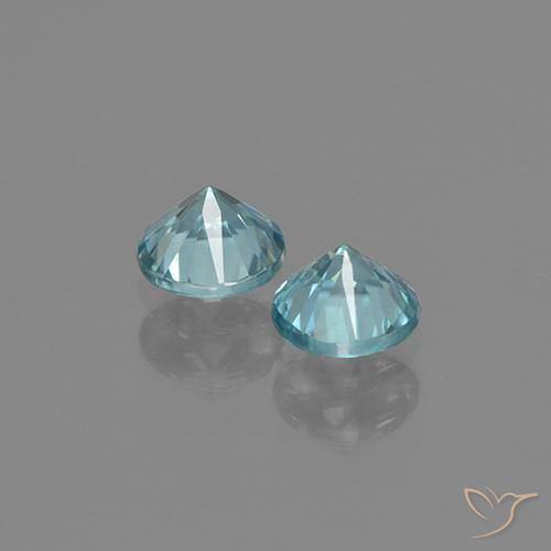 Shop natural 1.02ct 薄いアクアブルー ジルコン gems, ラウンド, from カンボジア at GemSelect. In stock, global shipping!