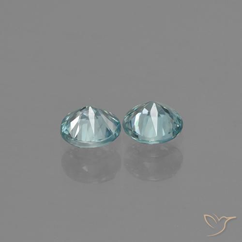 Shop natural 0.89ct 薄いアクアブルー ジルコン gems, ラウンド, from カンボジア at GemSelect. In stock, global shipping!
