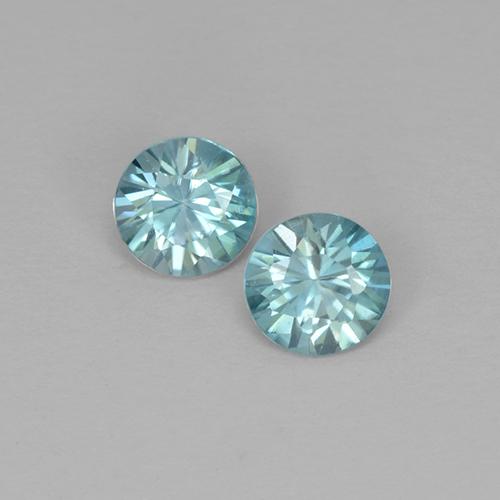 0.98カラットの天然ブルージルコン（4.40 mm・ラウンドカット）