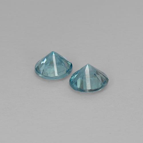 0.98カラットの天然ブルージルコン（4.40 mm・ラウンドカット）