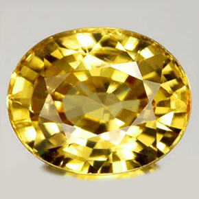 1.92カラットの天然ゴールデンジルコン（8.5×6.1 mm・オーバルカット）