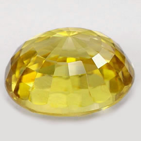 1.96カラットの天然ゴールデンジルコン（7.7×6 mm・オーバルカット）