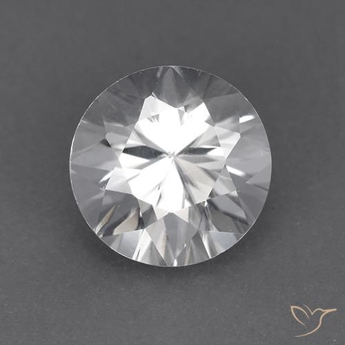 1.92ct 天然 ホワイト ジルコン, ラウンド, VVS