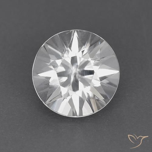 1.83ct 天然 ホワイト ジルコン, ラウンド, VVS-VS