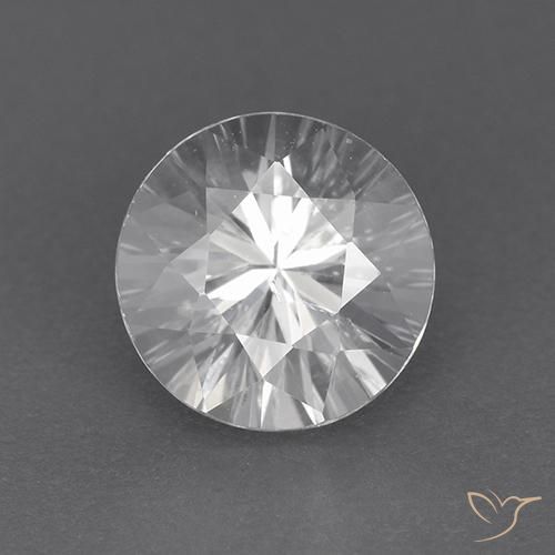 1.89ct 天然 ホワイト ジルコン, ラウンド, VVS-VS