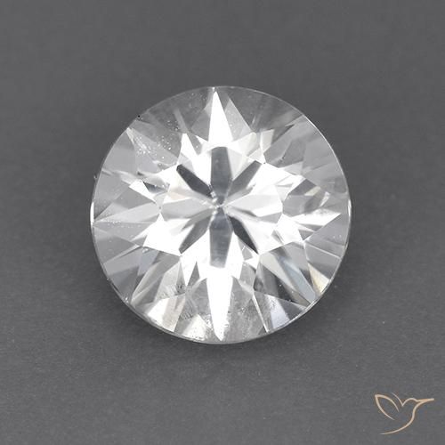1.90ct 天然 ホワイト ジルコン, ラウンド, VVS-VS