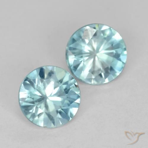 Shop natural 0.88ct 薄い緑がかった青 ジルコン gems, ラウンド, from カンボジア at GemSelect. In stock, global shipping!
