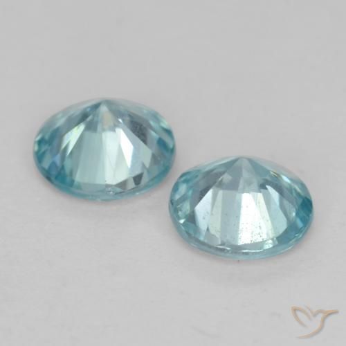 Shop natural 0.88ct 薄い緑がかった青 ジルコン gems, ラウンド, from カンボジア at GemSelect. In stock, global shipping!