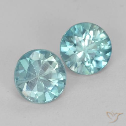 Shop natural 1.05ct 薄いアクアブルー ジルコン gems, ラウンド, from カンボジア at GemSelect. In stock, global shipping!