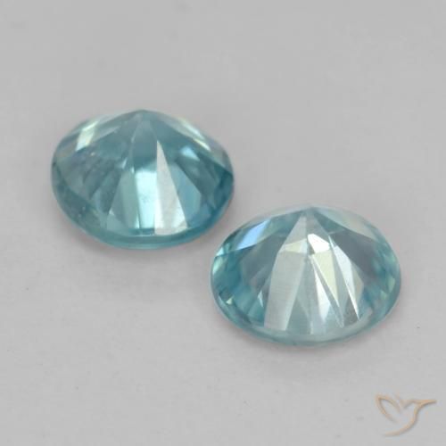 Shop natural 1.05ct 薄いアクアブルー ジルコン gems, ラウンド, from カンボジア at GemSelect. In stock, global shipping!