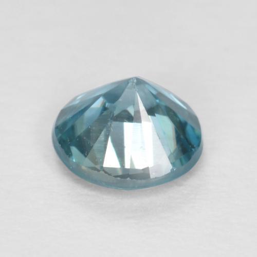0.53カラットの天然濃いアクアブルージルコン（4.61 mm・ラウンドカット）