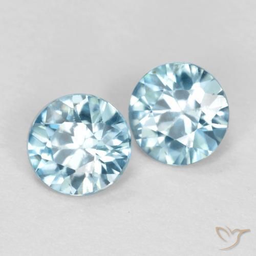 Shop natural 0.91ct 薄いマヤブルー ジルコン gems, ラウンド, from カンボジア at GemSelect. In stock, global shipping!