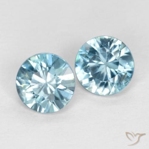 Shop natural 0.94ct 薄いマヤブルー ジルコン gems, ラウンド, from カンボジア at GemSelect. In stock, global shipping!