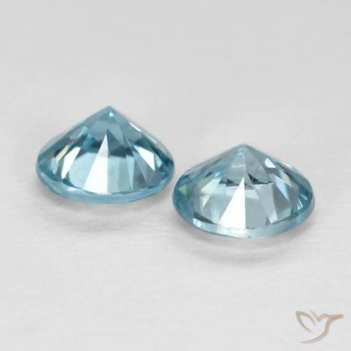Shop natural 0.94ct 薄いマヤブルー ジルコン gems, ラウンド, from カンボジア at GemSelect. In stock, global shipping!