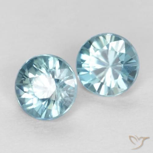 Shop natural 0.85ct 緑がかったブルー ジルコン gems, ラウンド, from カンボジア at GemSelect. In stock, global shipping!